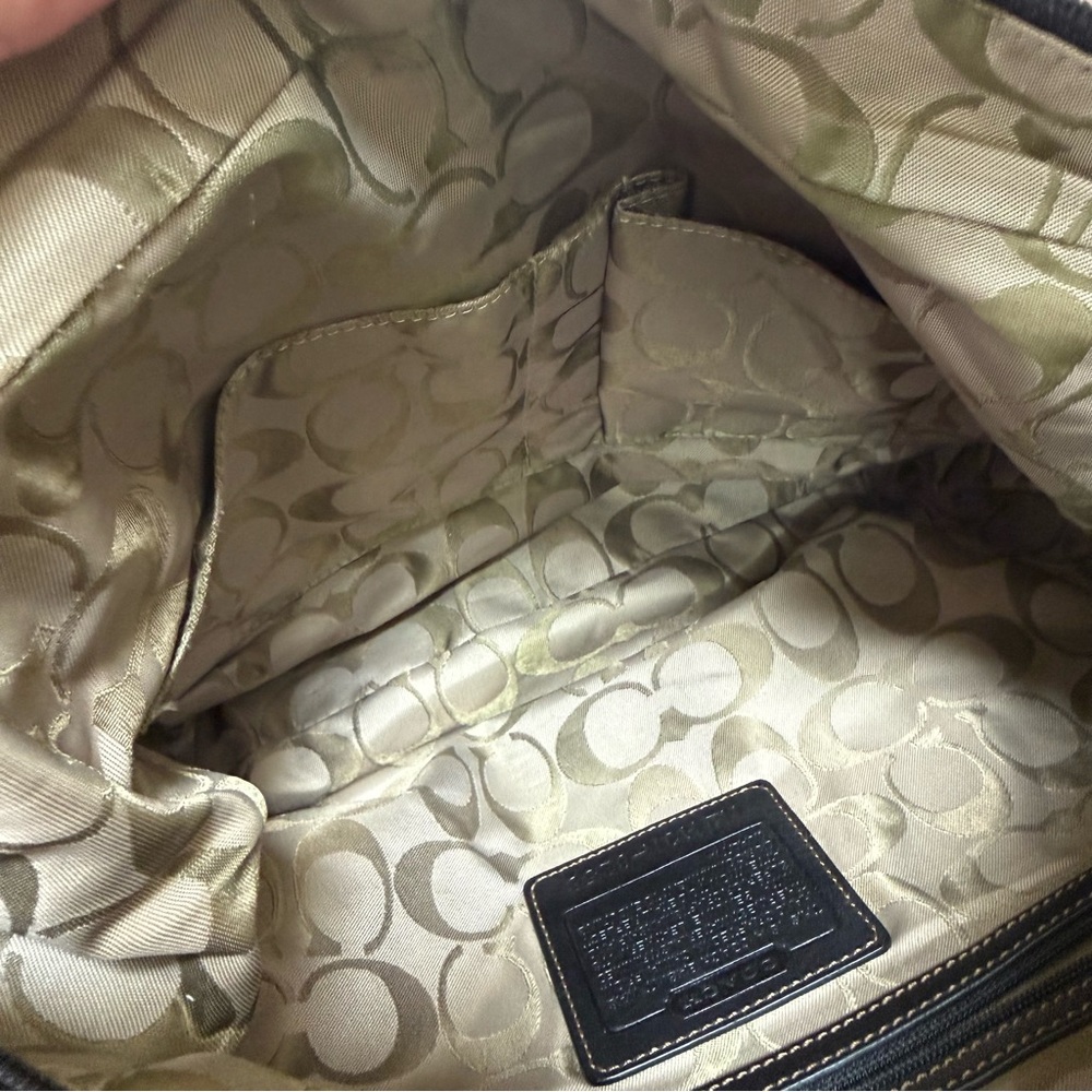 COACH Rare Vintage Y2K Black Microfiber Nylon Convertible Hobo XBody #6256 - Picture 12 of 16